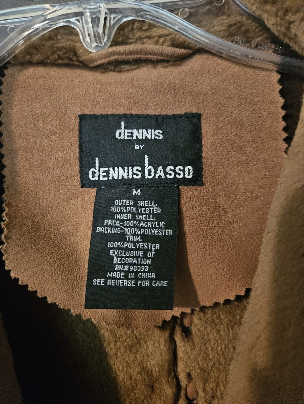 Dennis Basso Chestnut Brown Suede Shearling Coat Medium - Picture 2 of 4